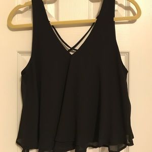 Flirty black crop top